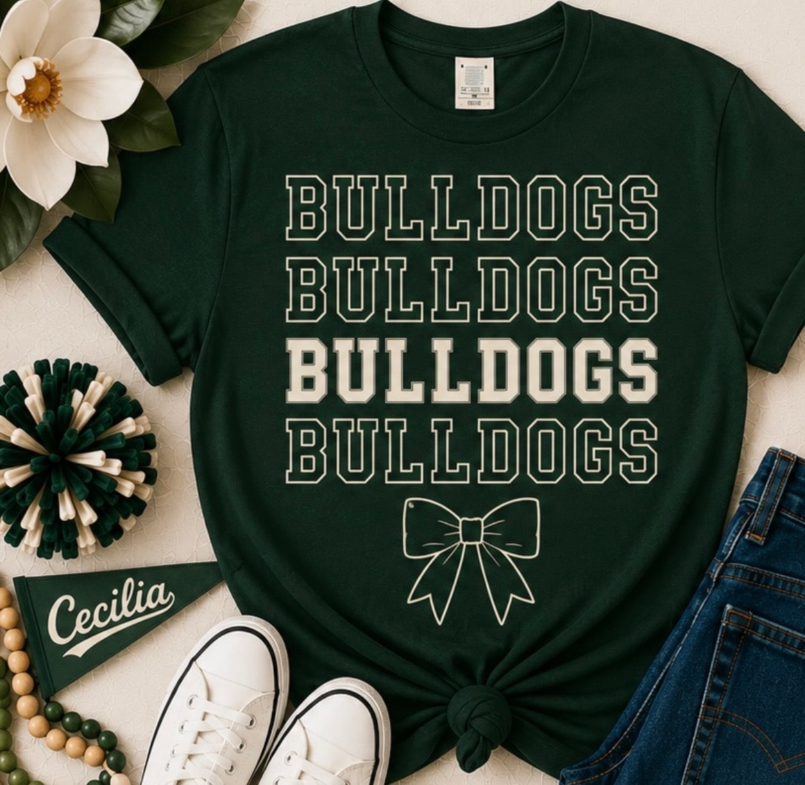 Bulldogs quad with bow