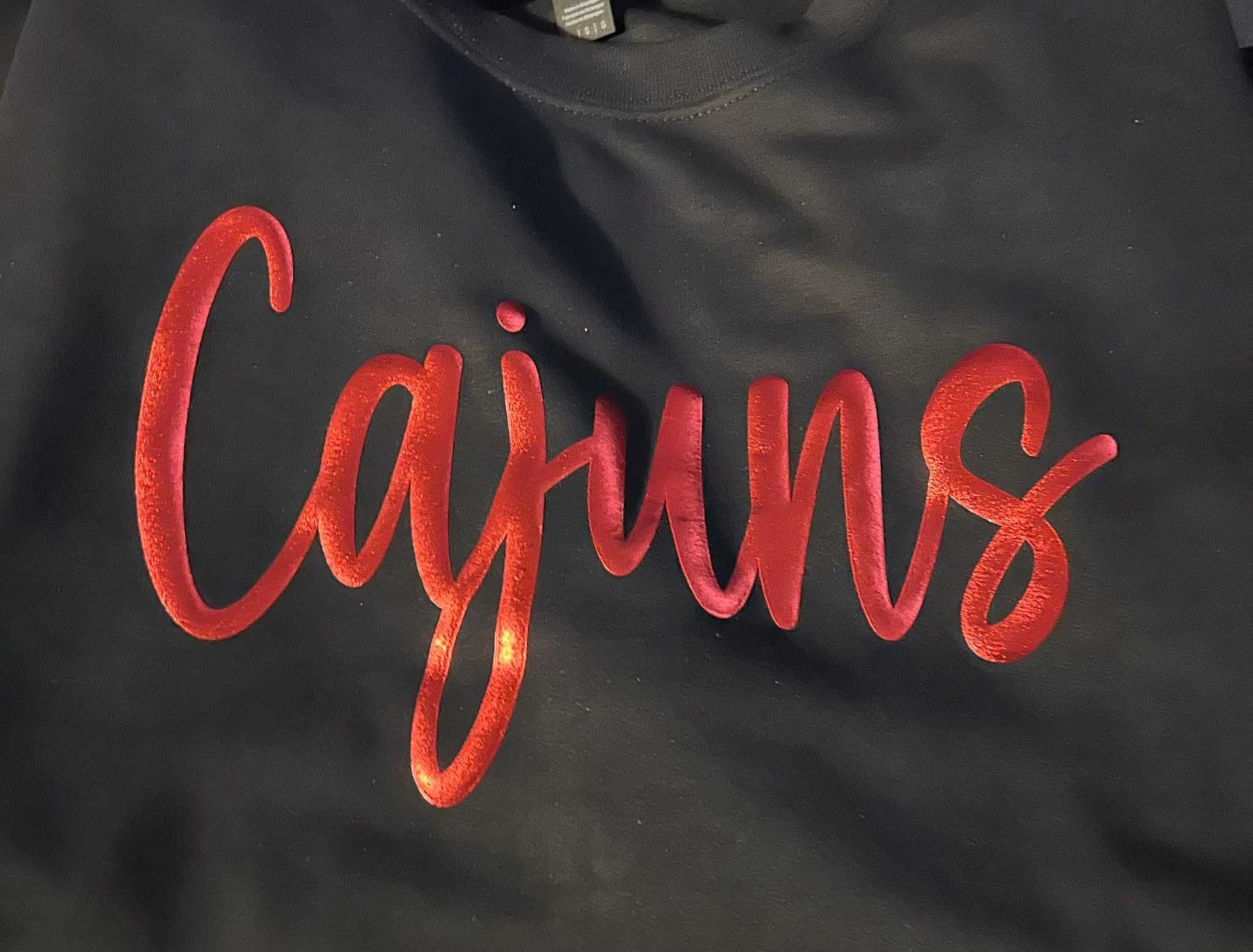 Cajuns Red Metallic T-shirt
