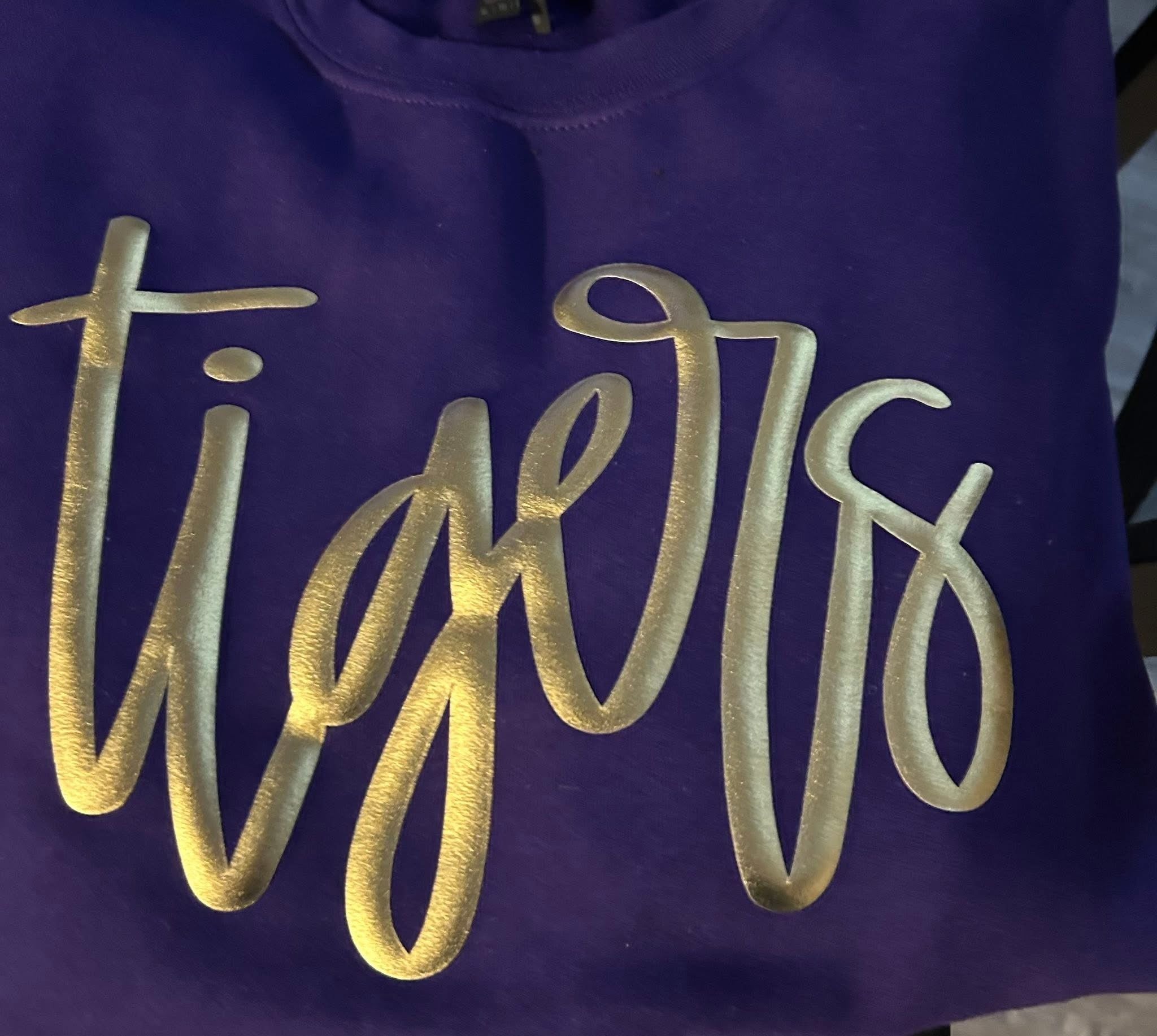 Tigers Gold Metallic Puff T-shirt