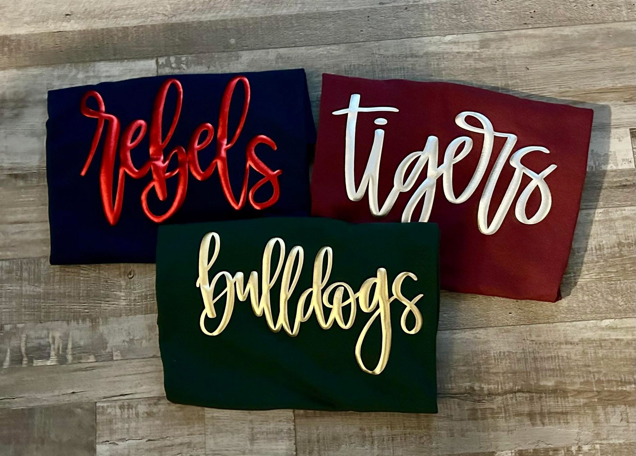 Rebels Red Metallic Puff T-shirt