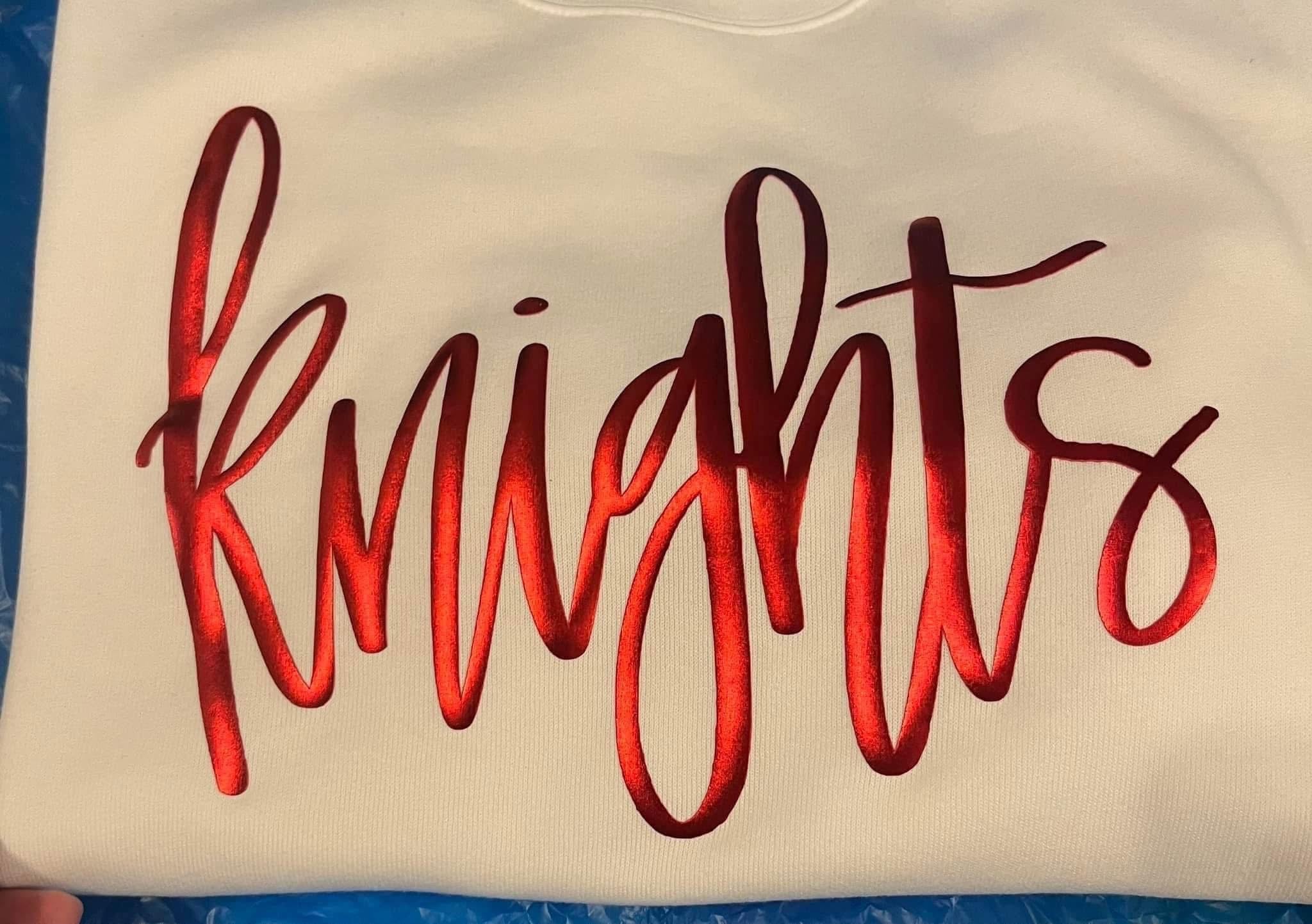Knights Red Metallic Sweatshirt