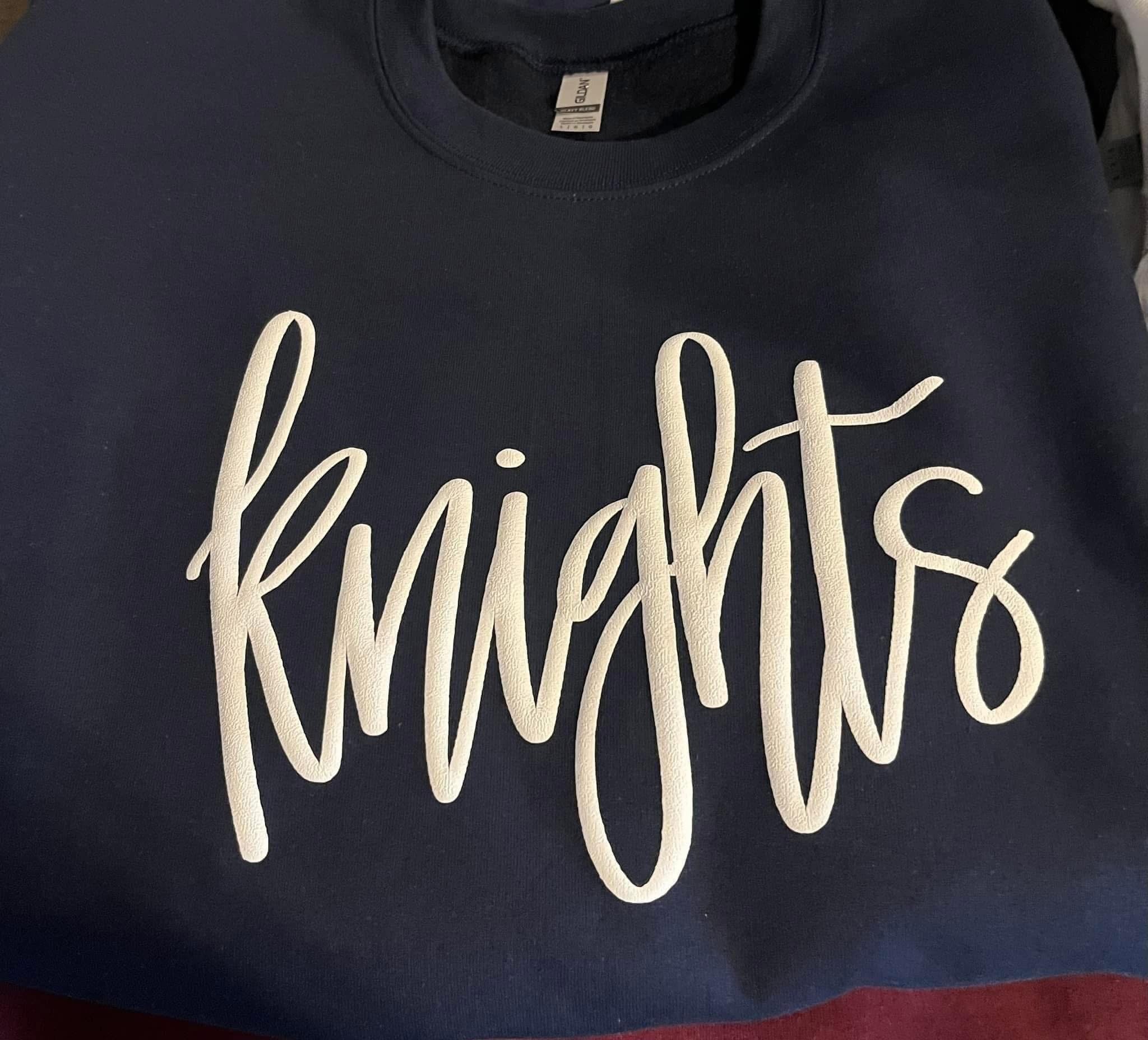 Knights White Puff Sweatshirt