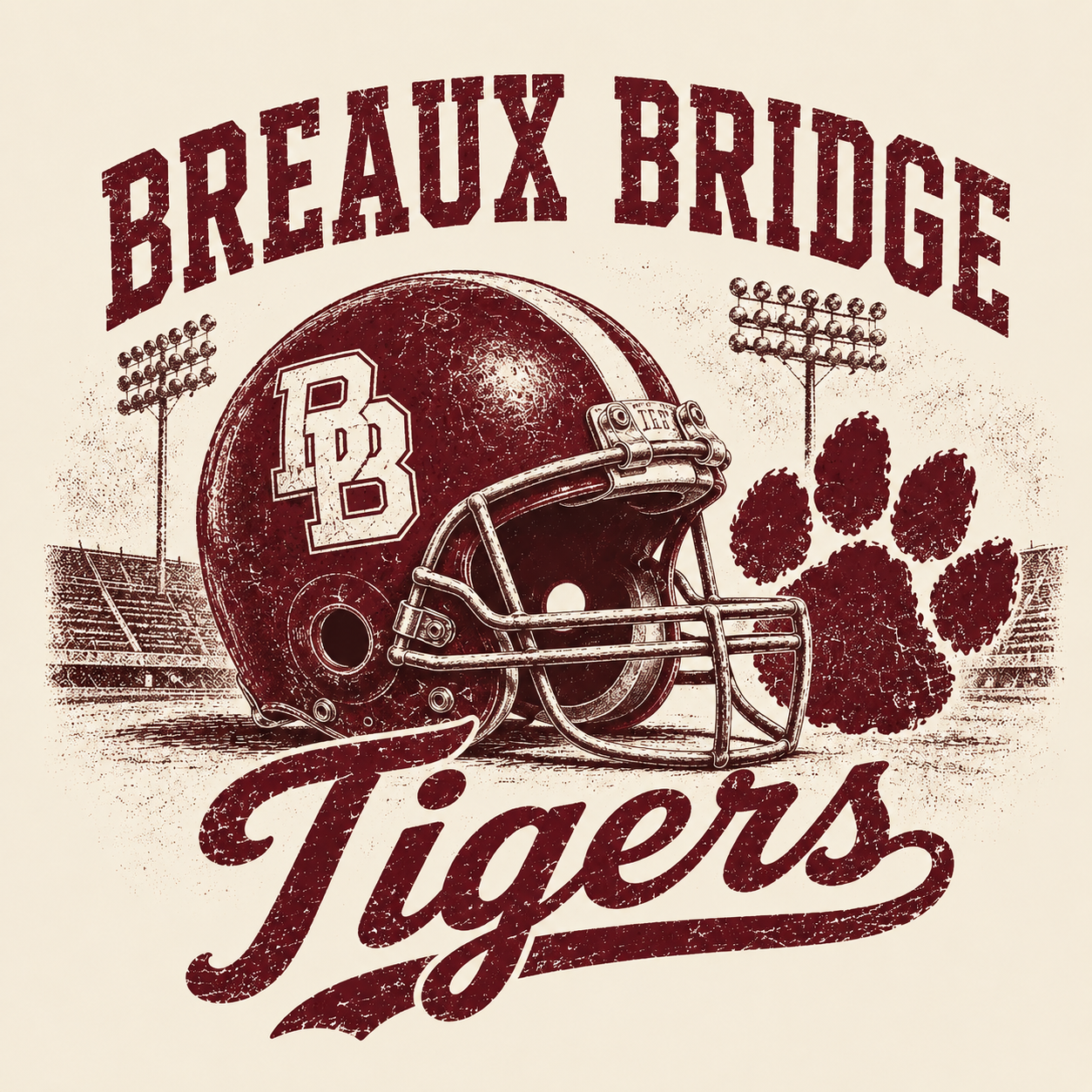 Breaux Bridge Tigers Helmet