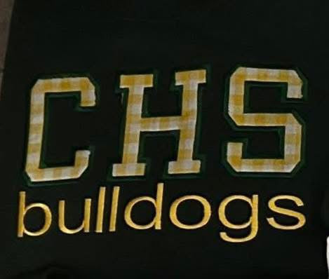 CHS yellow large gingham sweatshirt